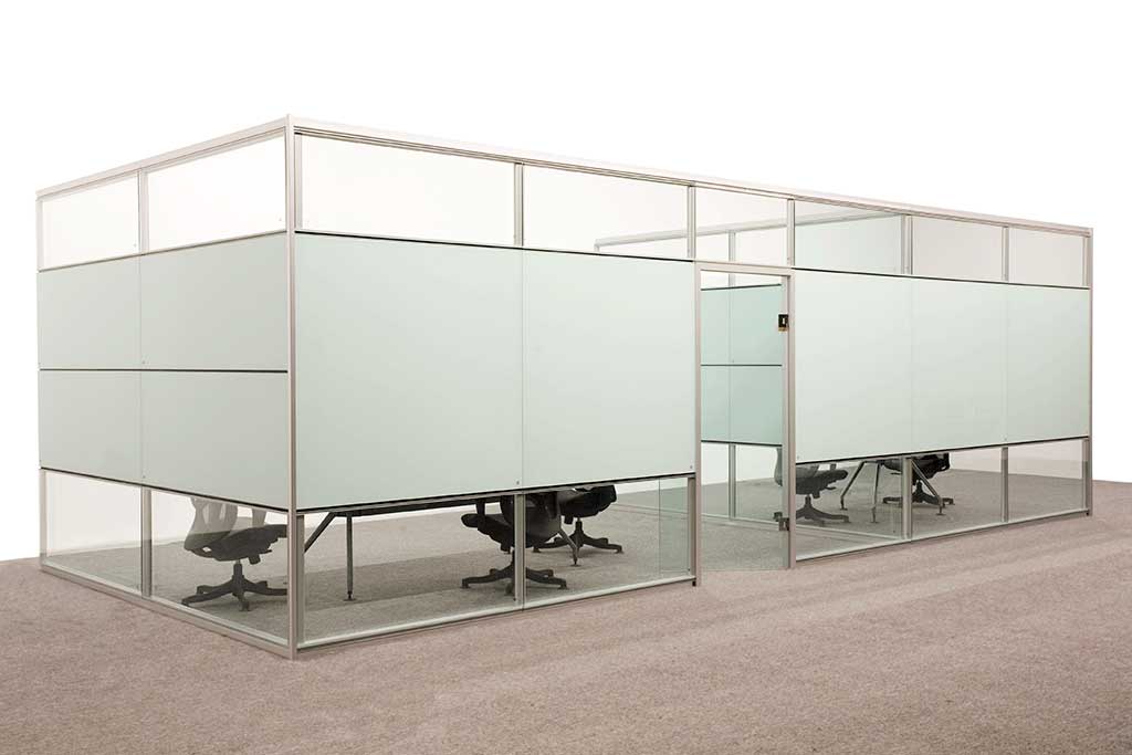 Office Partitions Double Glass Type B